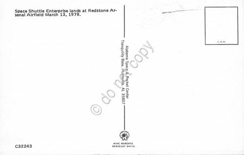 Cartolina Spazio Space shuttle enterprise lands at Redstone Arsenal Airfield | Immagine Gallery 2