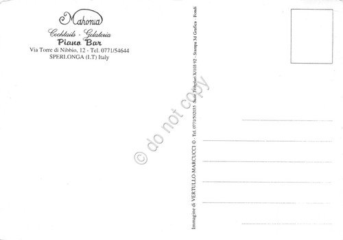 Cartolina Sperlonga Mahonia Piano Bar anni '90 | Immagine Gallery 2