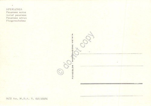 Cartolina Sperlonga panorama aereo dal mare anni '90 | Immagine Gallery 2