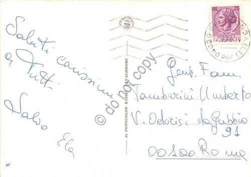 Cartolina Sperlonga saluti da vedutine (Altre tematiche)