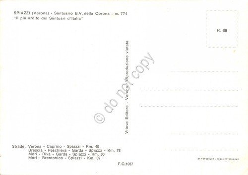 Cartolina Spiazzi Verona Santuario B.V. della Corona | Immagine Gallery 2