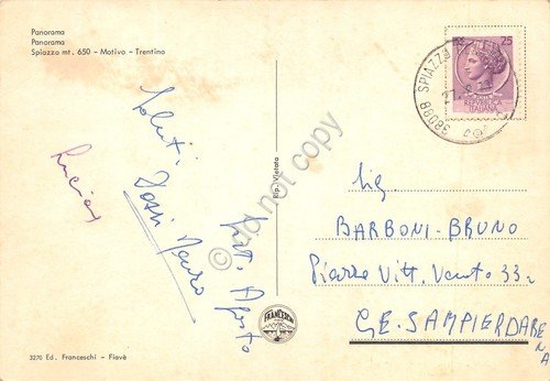 Cartolina Spiazzo Valle Rendena vedute paese panorama a fiori 1973 | Immagine Gallery 2