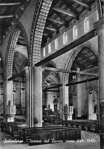 Cartolina Spilimbergo - Duomo - interno - 1965 (Pordenone)