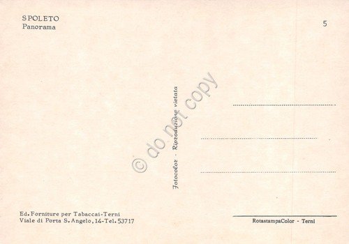 Cartolina Spoleto panorama città anni '70 | Immagine Gallery 2