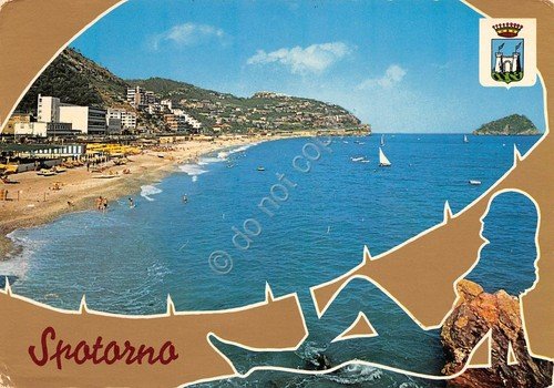 Cartolina Spotorno panorama della spiaggia dal mare 1973 (Savona) | Immagine principale