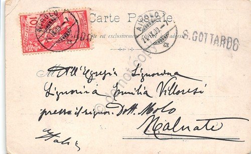 Cartolina St. Gothard Val Tremola 1900