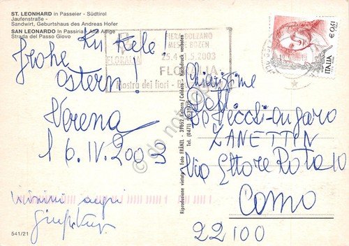 Cartolina St. Leonhard Passeier vedute 2003 (Bolzano) | Immagine Gallery 2