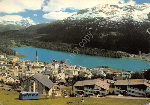 Cartolina St. Moritz view panorama 1980 | Immagine principale