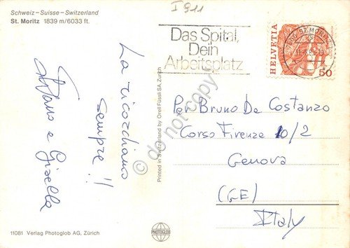 Cartolina St. Moritz view panorama 1980 | Immagine Gallery 2