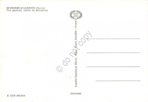 Cartolina St Pierre d' Albigny Savoie Vue generale chaine de … | Immagine Gallery 2