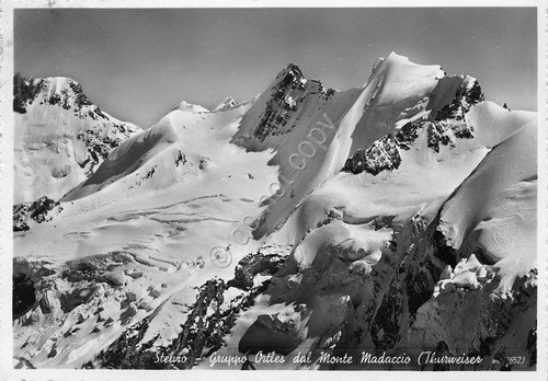 Cartolina Stelvio Gruppo Ortles dal Monte Madaccio 1936 timbro CAI … | Immagine principale