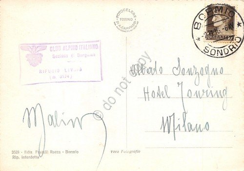 Cartolina Stelvio Gruppo Ortles dal Monte Madaccio 1936 timbro CAI … | Immagine Gallery 2