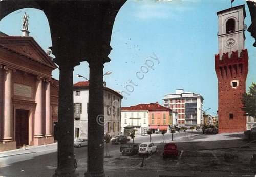 Cartolina Stradella Piazza Vittorio Veneto 1966 Fiat 500 | Immagine principale