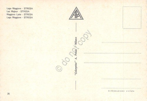 Cartolina Stresa veduta dall'alto degli alberghi Hotel con nome anni …