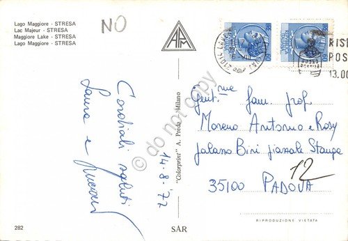 Cartolina Stresa vedute e Freccia del Verbano 1977 (Novara) | Immagine Gallery 2