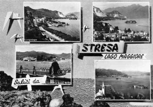 Cartolina Stresa vedute varie 1960 | Immagine principale