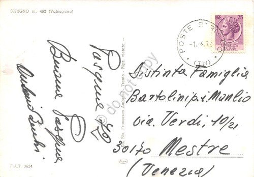 Cartolina Strigno Valsugana panorama parziale 1974 | Immagine Gallery 2