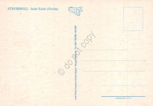 Cartolina Stromboli Isole Eolie panorama parziale case anni '80 | Immagine Gallery 2