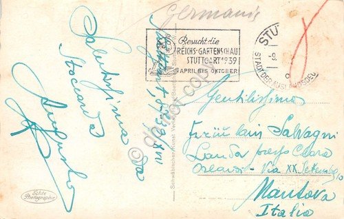 Cartolina Stuttgart Stadt der Auslandsdeutschen 1939 | Immagine Gallery 2