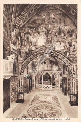 Cartolina Subiaco Chiesa Superiore Sacro Speco | Immagine principale