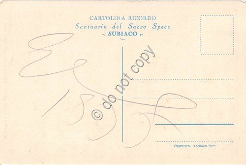 Cartolina Subiaco Chiesa Superiore Sacro Speco