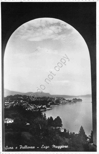 Cartolina Suna e Pallanza panorama da arcata 1958