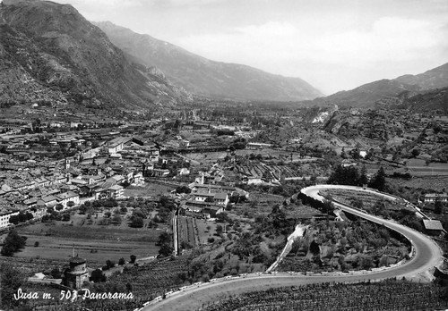 Cartolina Susa Panorama 1955 | Immagine principale
