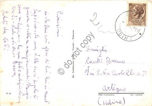 Cartolina Sutrio Panorama anni '50