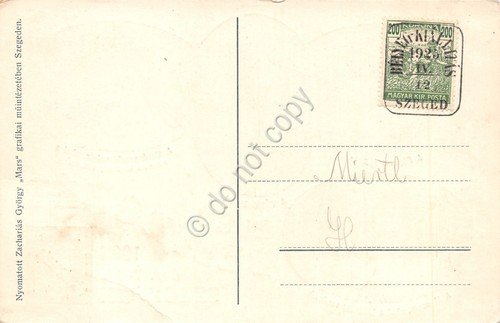 Cartolina Szegeden Elso Belyeghet 1925