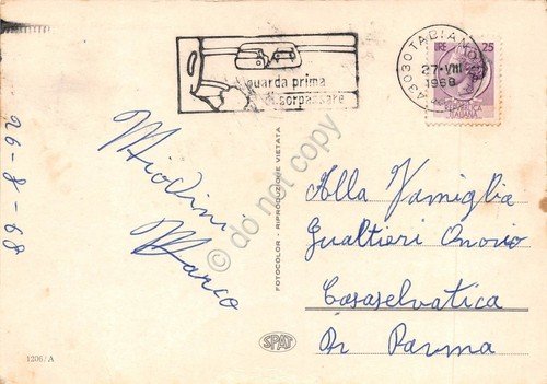 Cartolina Tabiano Terme 5 vedute 1968