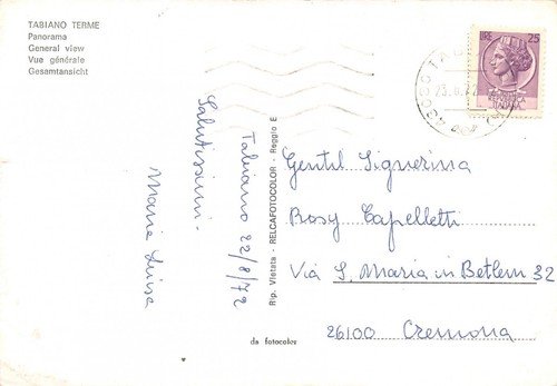 Cartolina Tabiano Terme Panorama 1972 (Parma) | Immagine Gallery 2