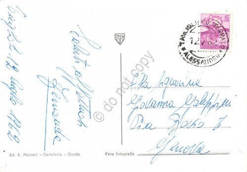 Cartolina Tagliolo Castello 1962 (Alessandria) | Immagine Gallery 2