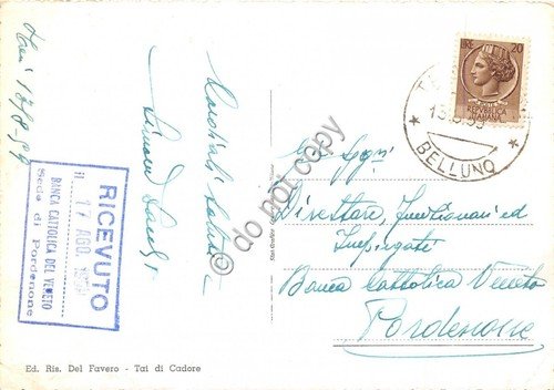 Cartolina Tai di Cadore Panorama 1959 (Belluno) | Immagine Gallery 2