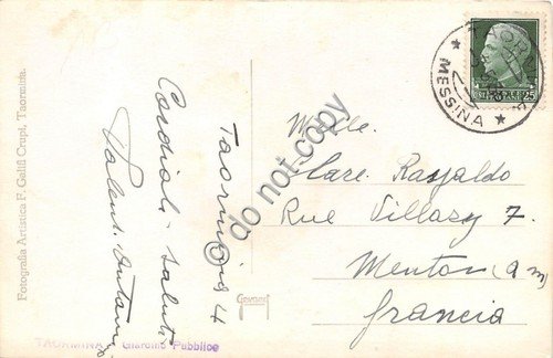 Cartolina Taormina Giardino Pubblico anni '30 | Immagine Gallery 2