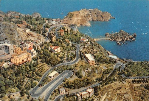 Cartolina Taormina panorama aereo Isola Bella | Immagine principale