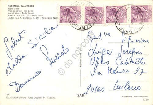 Cartolina Taormina panorama aereo Isola Bella | Immagine Gallery 2