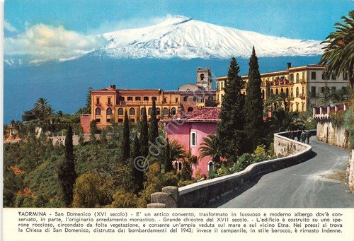 Cartolina Taormina San Domenico con spiegazione 1971 | Immagine principale