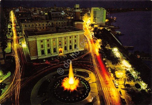 Cartolina Taranto Piazza Ebalia Notturno 1984 | Immagine principale