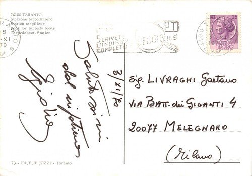 Cartolina Taranto Stazione Torpediniere 1970 nave | Immagine Gallery 2