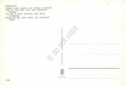 Cartolina Taranto veduta città nuova Piazza Garibaldi | Immagine Gallery 2