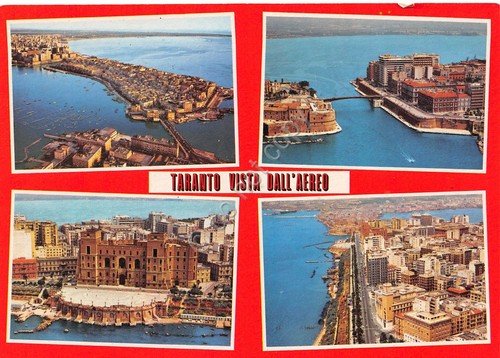 Cartolina Taranto vedute varie vista aerea anni '80 | Immagine principale