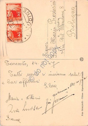 Cartolina Tarcento panorama parziale 1947 | Immagine Gallery 2