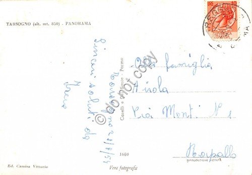 Cartolina Tarsogno Panorama 1954 | Immagine Gallery 2
