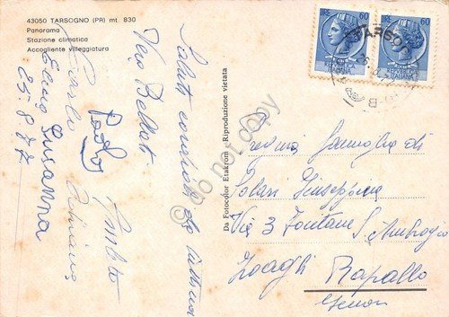 Cartolina Tarsogno panorama 1977 | Immagine Gallery 2
