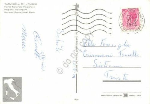 Cartolina Tarvisio Laghi di Fusine Vedute Parco Naturale Regionale 1974 …