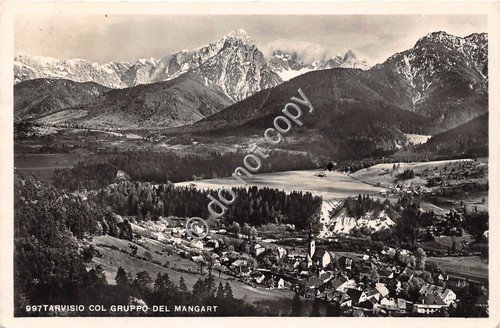 Cartolina Tarvisio Panorama Gruppo Mangart 1949 | Immagine principale