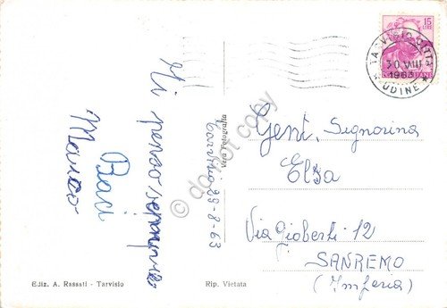 Cartolina Tarvisio Panorama Monte Tarvat 1963 (Udine)