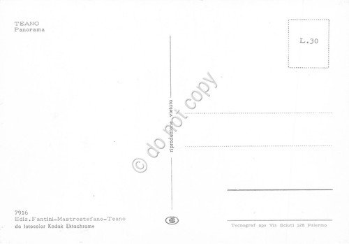 Cartolina Teano panorama paese case anni '80 | Immagine Gallery 2