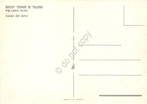 Cartolina Telese Terme canale del Cerro anni '70 | Immagine Gallery 2