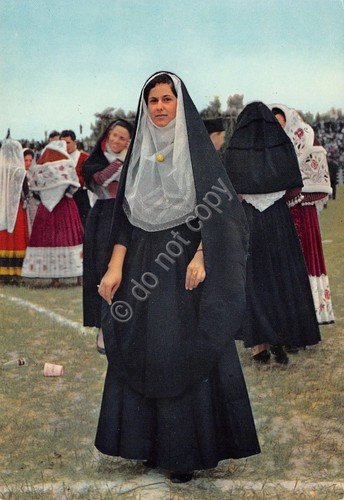 Cartolina Tempio costumi tipici (Sassari)